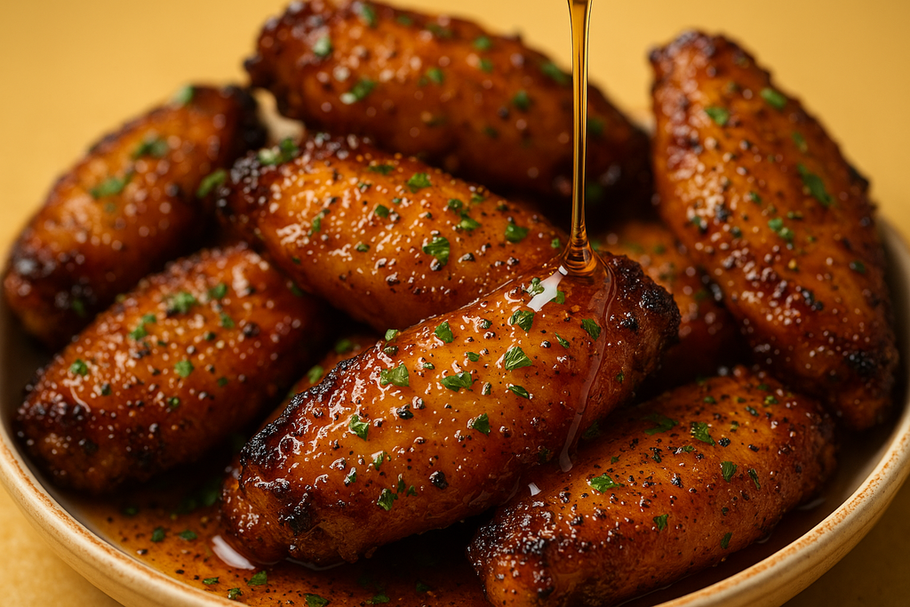 (KIDS MEAL) Honey Glazed Chicken Wings and Rice & Peas (Plantain Included)