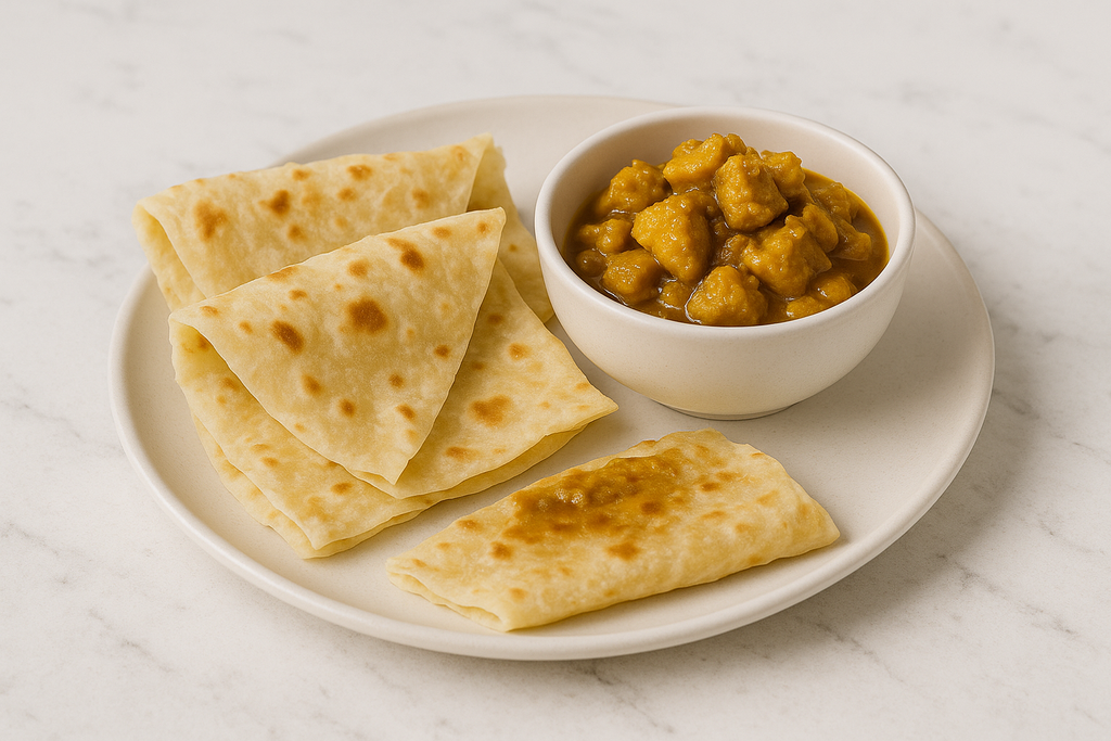 Boneless Curry Chicken with Roti (Plantain Included)